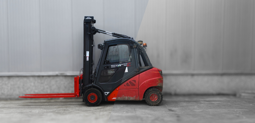Linde heftruck voor en na reconditionering