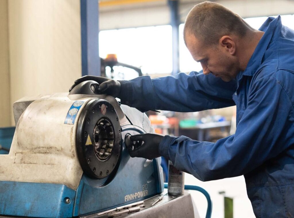 Persen van een hydrauliek leiding